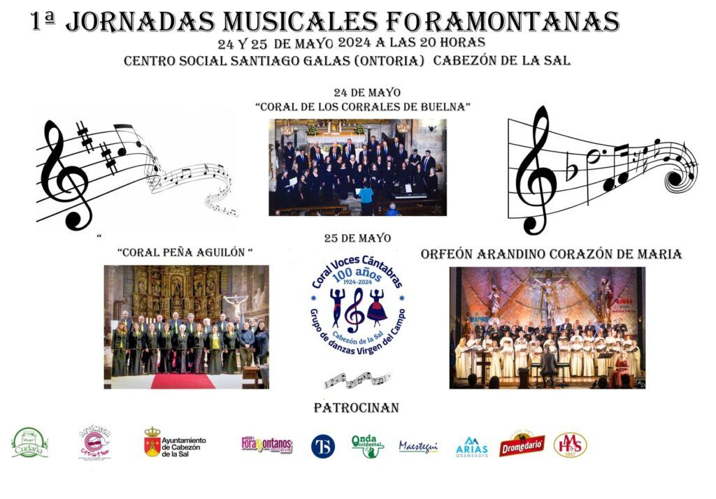 Viernes 24 y sábado 25 de mayo 1ª Jornadas Musicales Foramontanas en Ontoria.