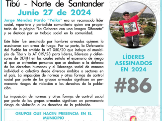 Otro asesinato en el norte de Santander