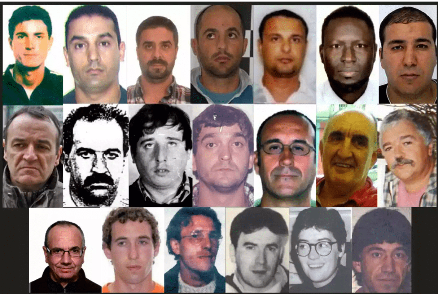 Los fugitivos más buscados por la Guardia Civil española Los fugitivos más buscados por la Guardia Civil española