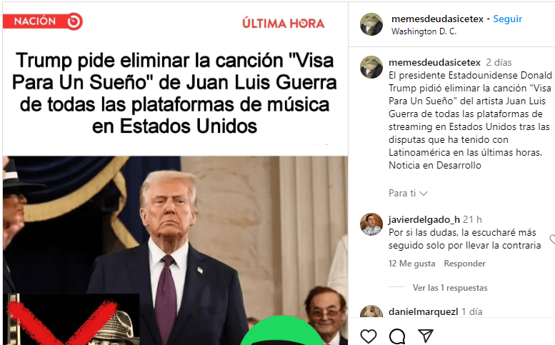 Visa para un sueño se convierte en himno ante la increible decisión del nuevo Presidente de EEUU Visa para un sueño se convierte en himno ante la increible decisión del nuevo Presidente de EEUU