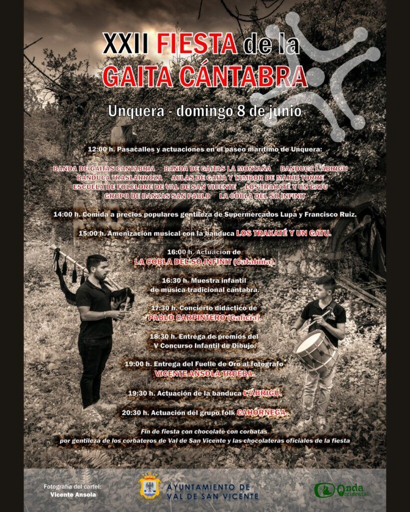 Domingo 8 de junio Fiesta de la Gaita Cántabra en Unquera
